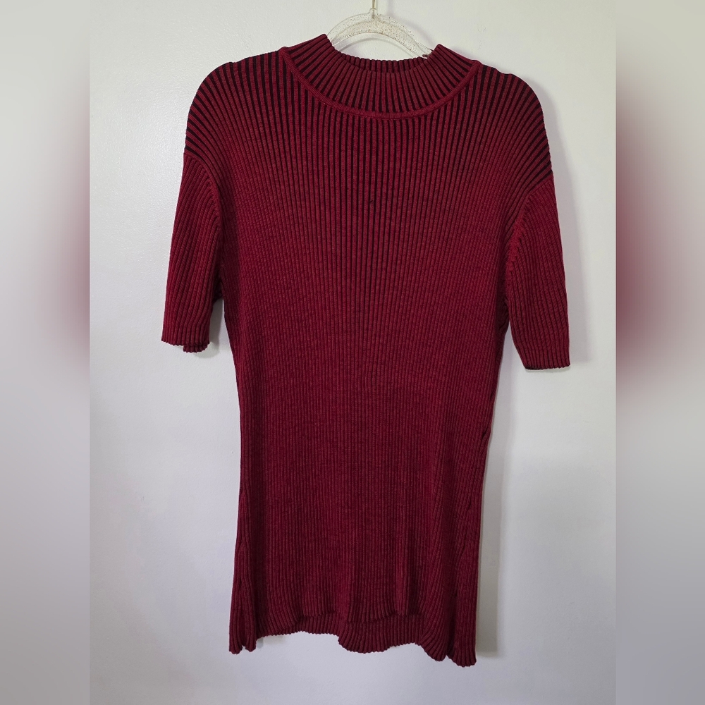 Clio Ribbed Top Silk & Cotton Dark Academia Whimsigoth Casual Grunge 90s Size 2x